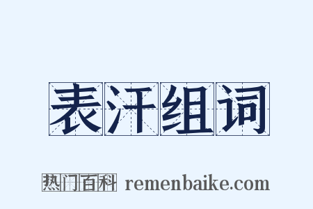 表汗组词是什么意思的图片